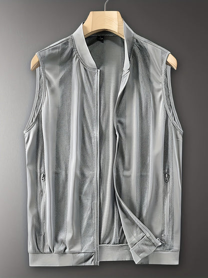 Herren Weste mit Reißverschluss und sportlichem Design – Ideal für Freizeit und Outdoor