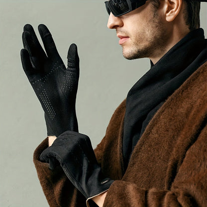 Unisex handschoenen met gestructureerd gripgedeelte en manchet in een contrasterende kleur