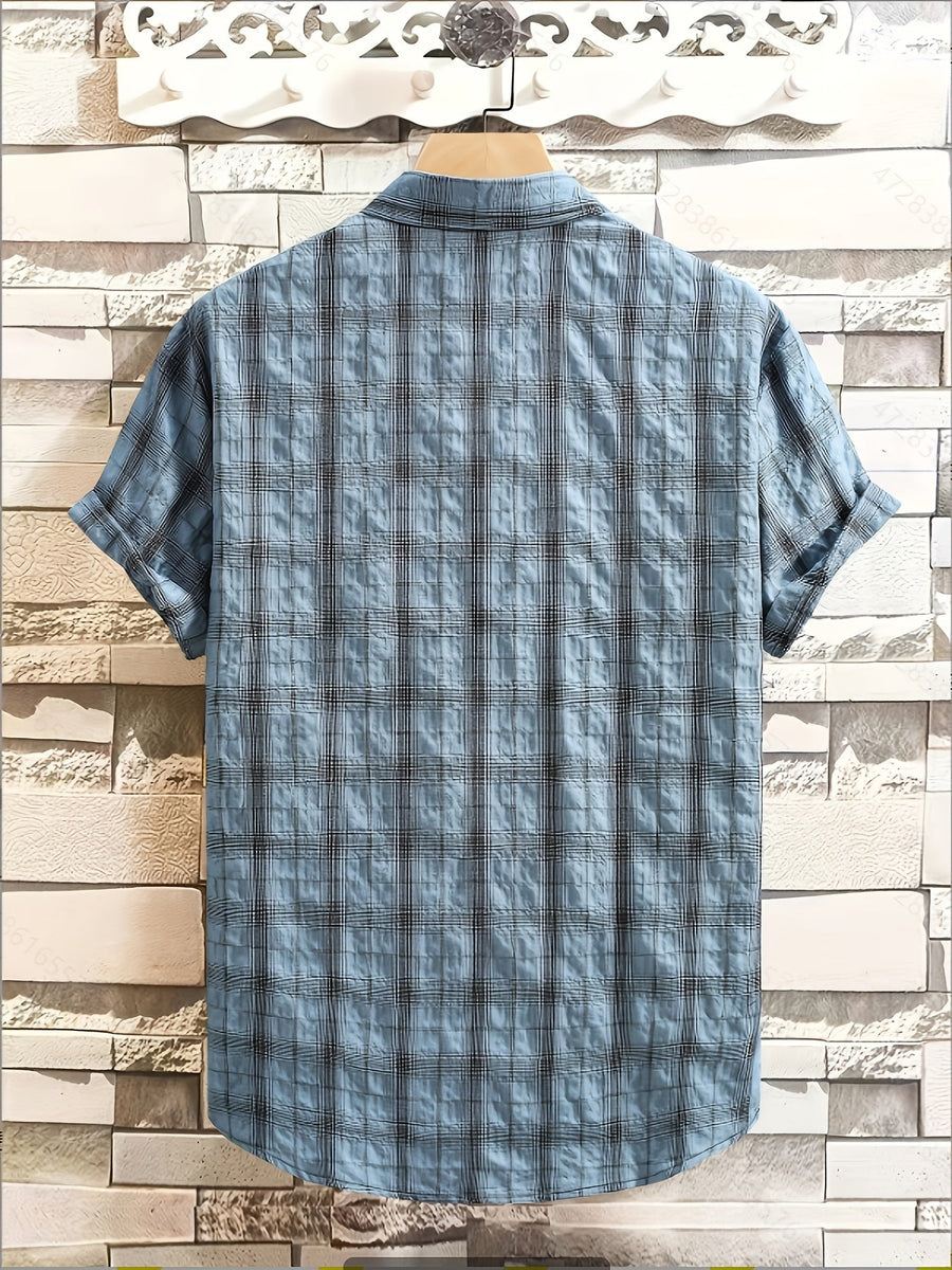 Herren Kurzarm Freizeithemd im Karo-Look – Lässiger Sommerstil für Alltag und Urlaub