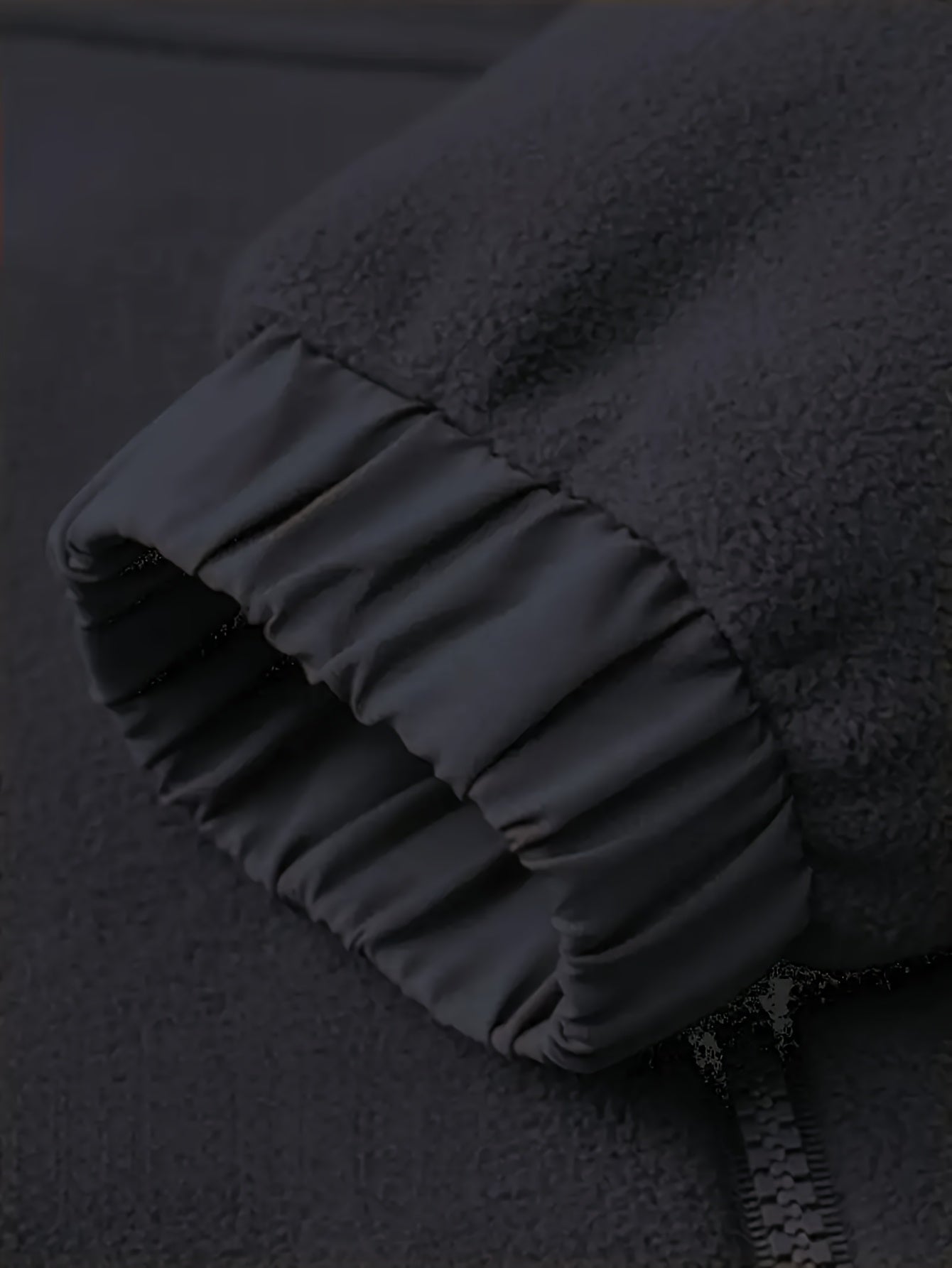 Herren Gefütterte Kapuzenjacke aus Fleece mit Reißverschluss