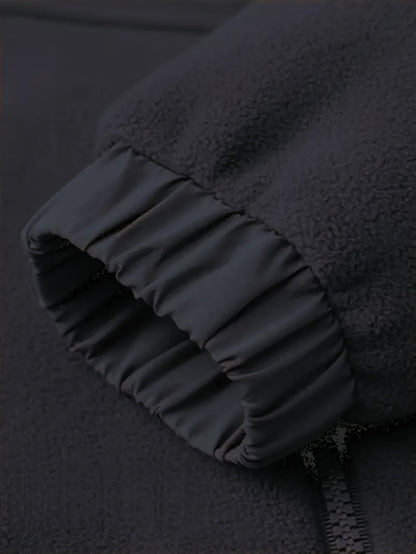 Herren Gefütterte Kapuzenjacke aus Fleece mit Reißverschluss