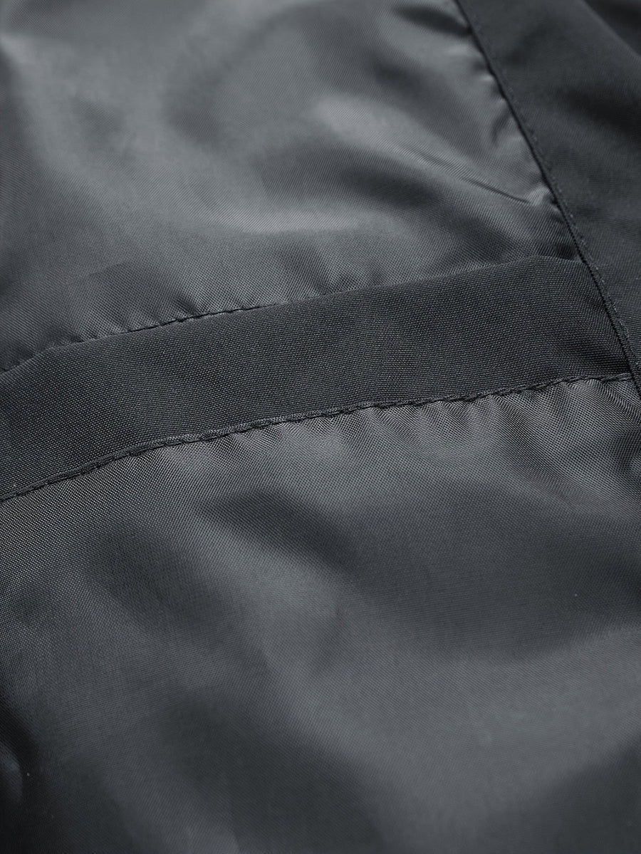 Schwarze Jacke mit Kapuze und rotem Drachen-Stickerei