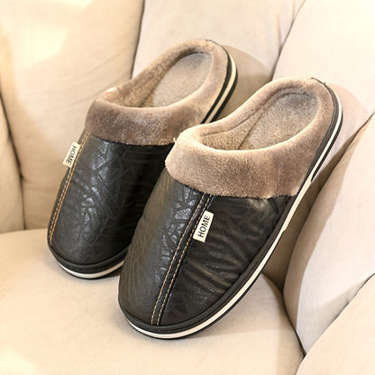 Hausschuhe Unisex, gefüttert, rutschfeste Sohle, bequemer Schlupfschuh für Zuhause