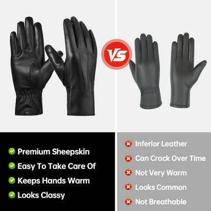 Damen Handschuhe glattes Material Burgunderrot Gr. S