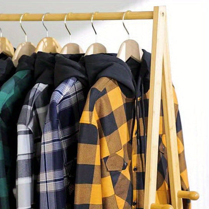 Herren Karo Hemdjacke mit Kapuze – Wärmende Freizeitmode für Outdoor und Alltag