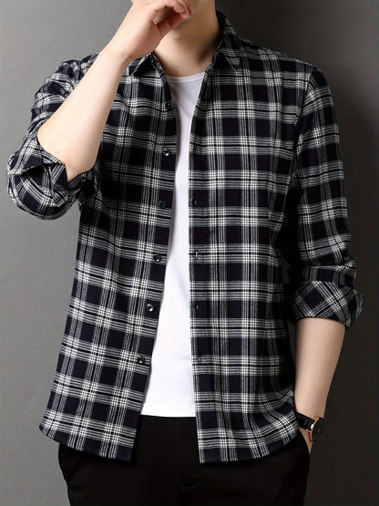 Herren Karohemd Modern Fit – Elegantes Business und Freizeit Hemd