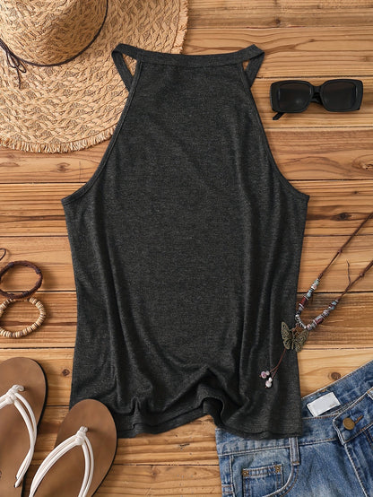 Damen Tanktop mit Wildblumen-Print – Sommerliches Freizeitshirt im Boho-Stil