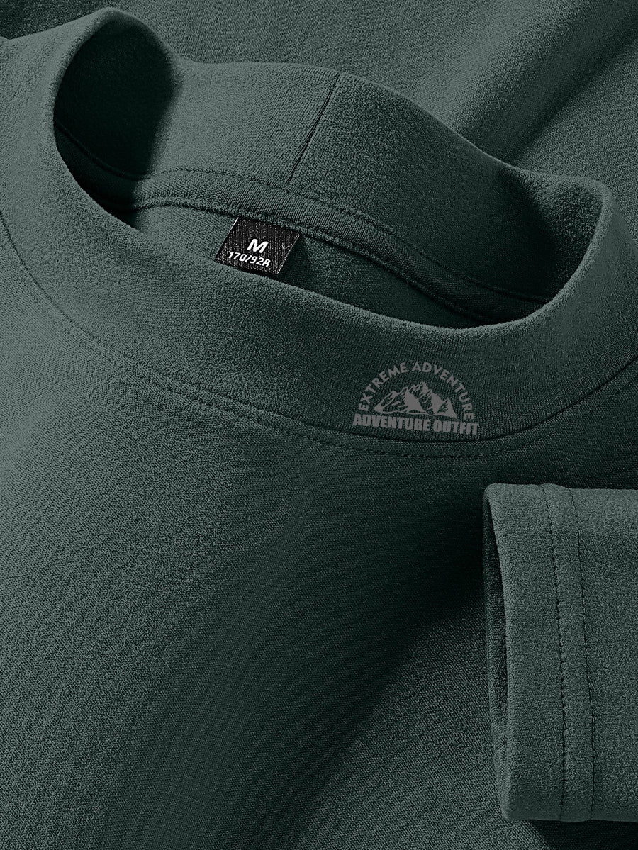 Unisex Langarmshirt Stehkragen Funktionsshirt für Sport & Alltag