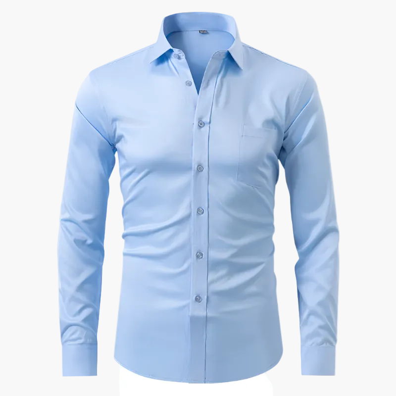 Herren Business-Hemd Slim Fit – Elegantes Knitterfreies Langarmhemd für Büro & Freizeit