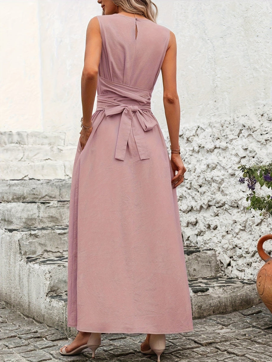 Damen Jumpsuit Elegant Ärmellos mit Gürtel – Perfekt für Alltag und besondere Anlässe