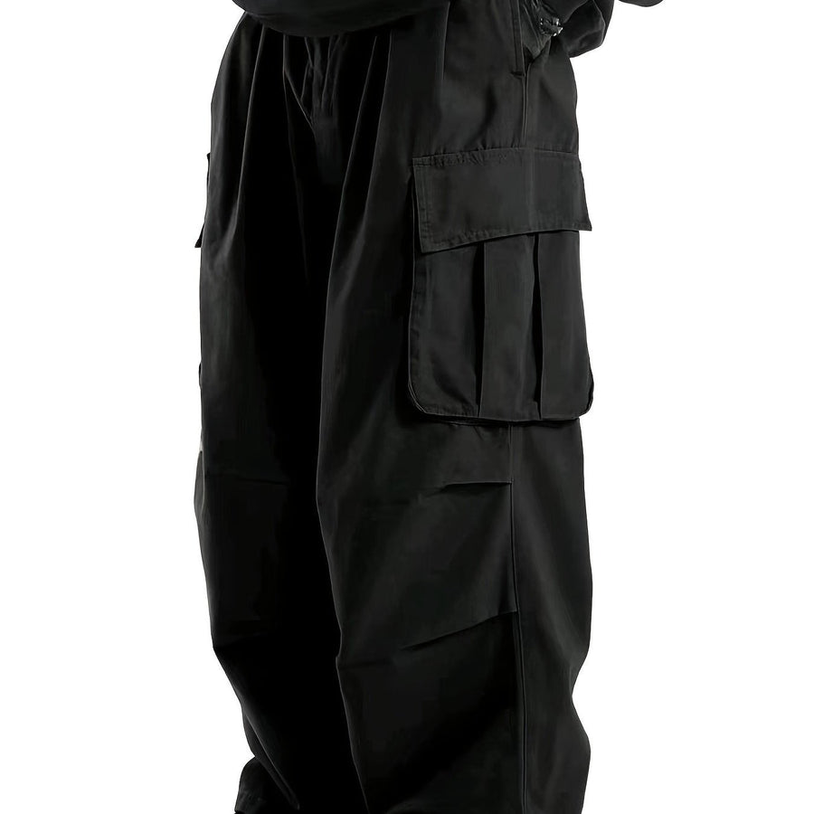Herren Baggy Cargo Hosen Streetwear mit weitem Bein und großen Taschen