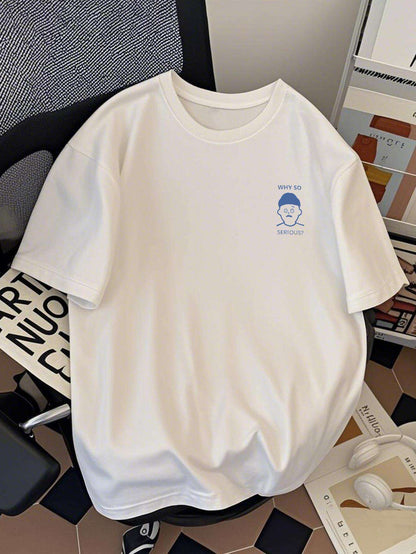 Herren T-Shirt mit Print – Lockeres Streetwear mit „Why So Serious?“-Design