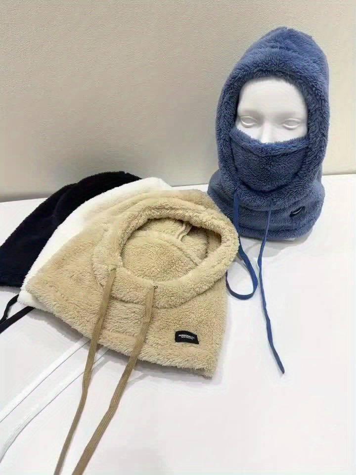 Unisex Winter Balaclava Sturmhaube Fleece Halstuch Kapuzenmütze mit Mundschutz