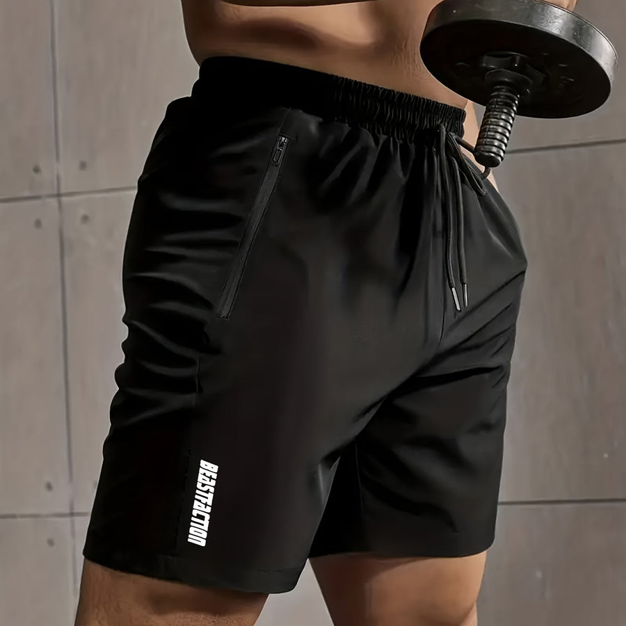Herren Sportshorts mit Zipper-Taschen – Trainingsshorts Fitness & Workout