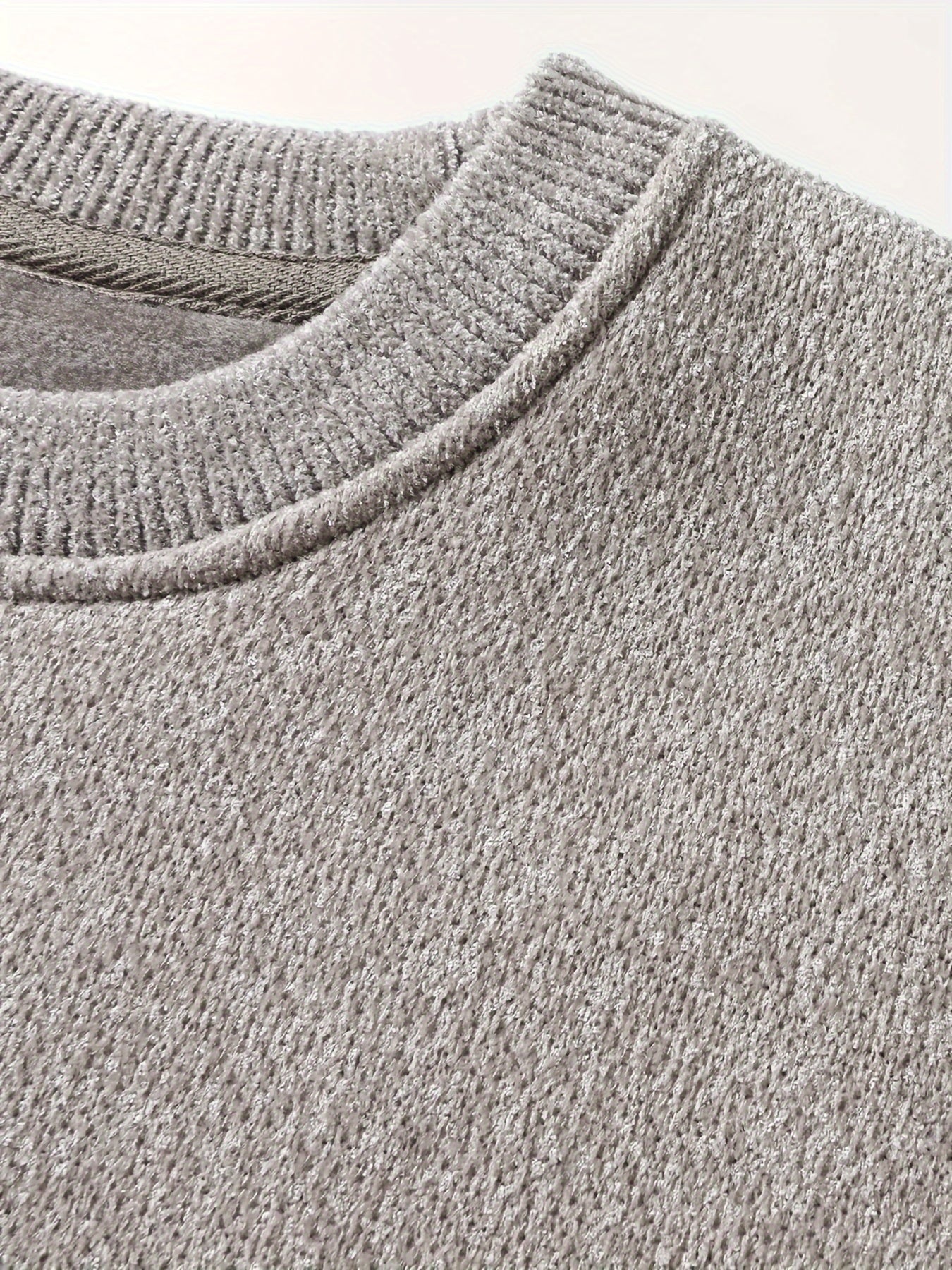 Unisex Langarm Sweatshirt Pullover mit Rundhalsausschnitt und Innenfutter