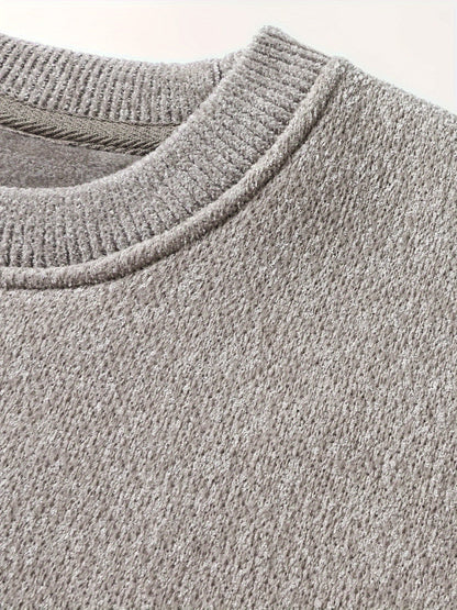 Unisex Langarm Sweatshirt Pullover mit Rundhalsausschnitt und Innenfutter