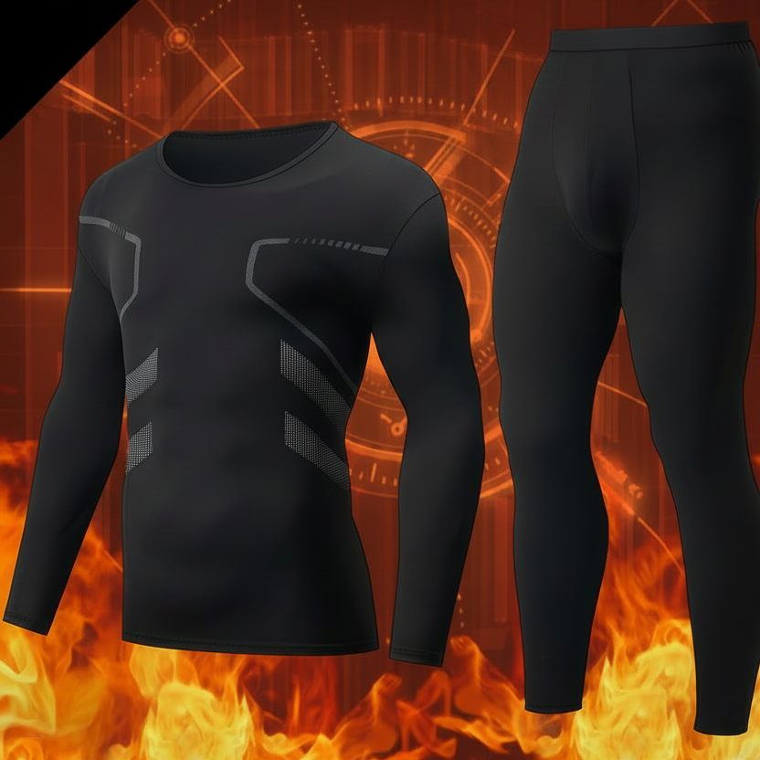 Thermo Unterwäsche Set Herren Langarmshirt & Hose 2-teilig