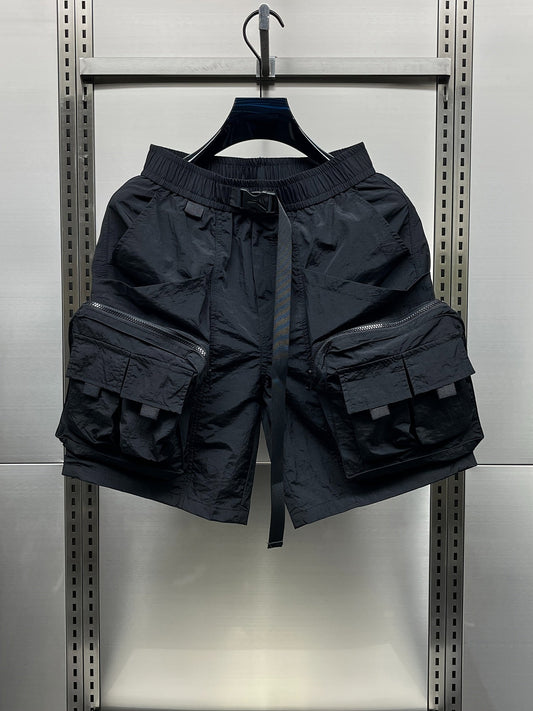 Herren Utility Cargo Shorts mit großen Taschen und verstellbarem Gürtel – Streetwear & Outdoor Style
