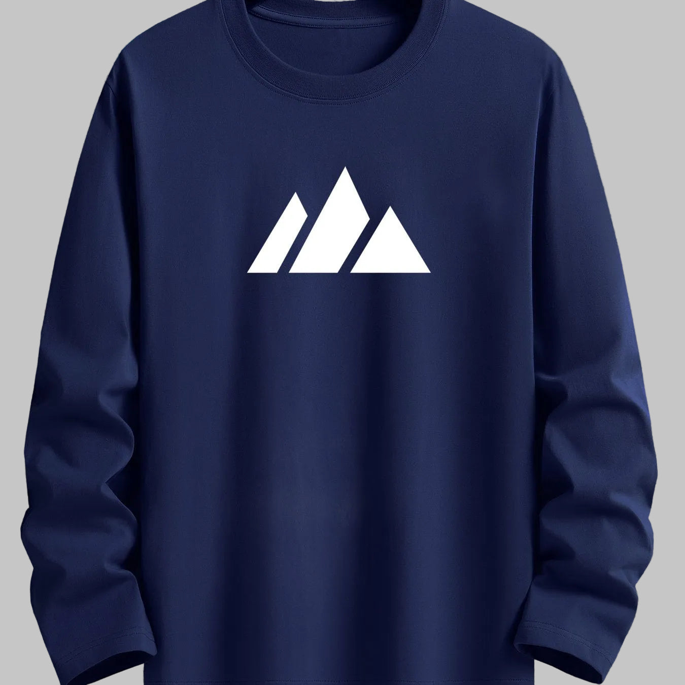 Langarmshirt mit Rundhalsausschnitt und Berg-Motiv