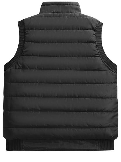 Steppweste mit Stehkragen und Rippstrickdetails - Warm gefüttert - Herren