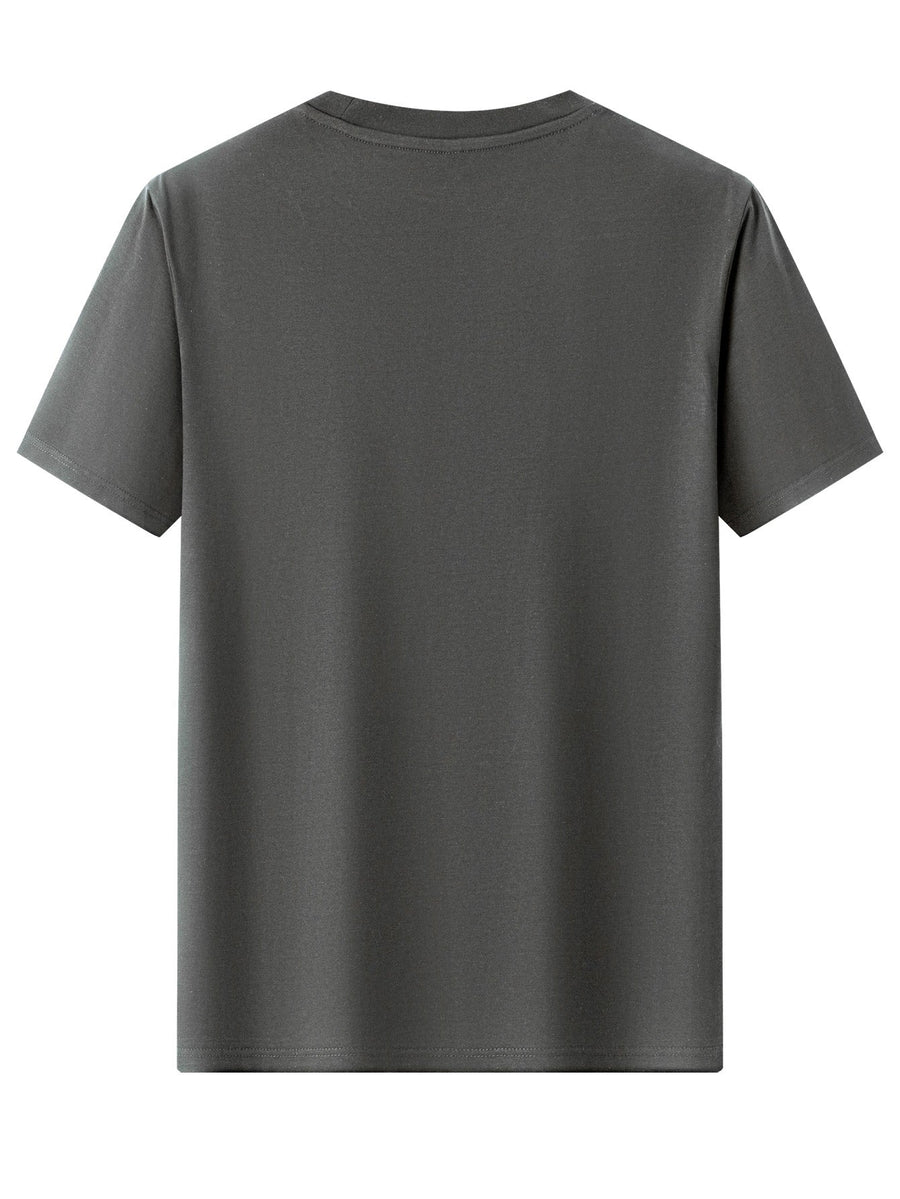 Herren T-Shirt mit Kompass- und Bergmotiv – Outdoor Abenteuer Stil