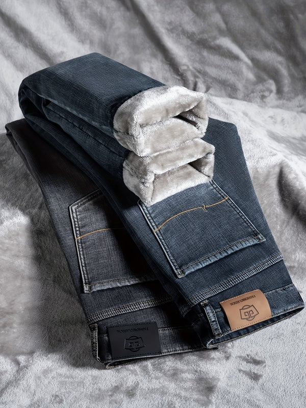 Herren Jeanshose mit Teddyfutter – Winterjeans für warme Beine, verschiedene Farben