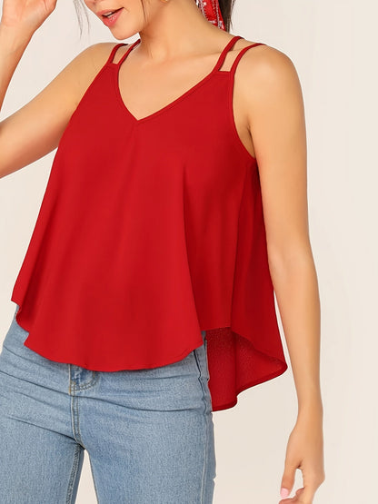 Damen Elegantes Lockeres Camisole Top mit Doppelträgern – Modern und Vielseitig für Alltag und Freizeit