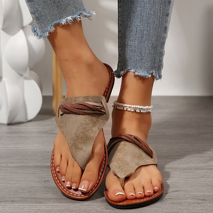 Damen Zehentrenner Sandalen mit modischem Design für Sommer und Freizeit