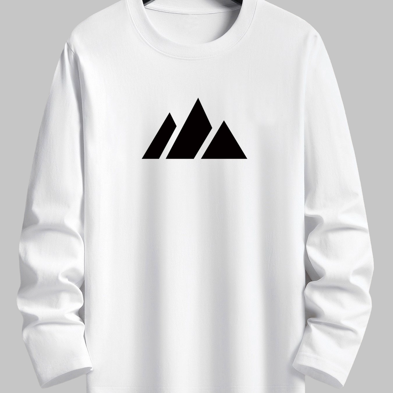 Langarmshirt mit Rundhalsausschnitt und Berg-Motiv
