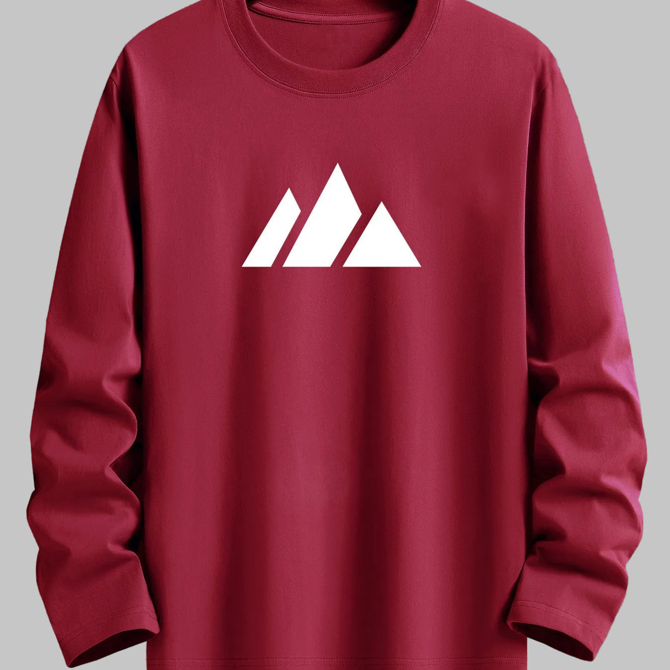 Langarmshirt mit Rundhalsausschnitt und Berg-Motiv