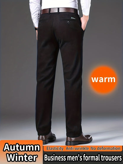 Herren Cordhose Regular Fit Business Hosen für Herbst Winter