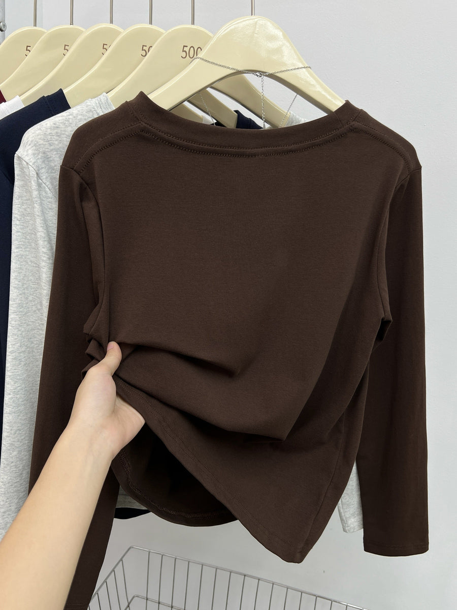 Damen Langarmshirt "New York" Rundhals mit Print in verschiedenen Farben