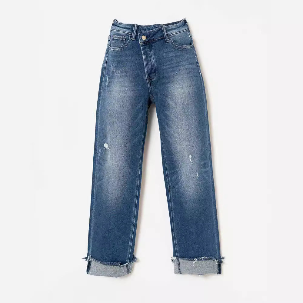 Audrey – Weite Damenjeans im Lässigen Stil