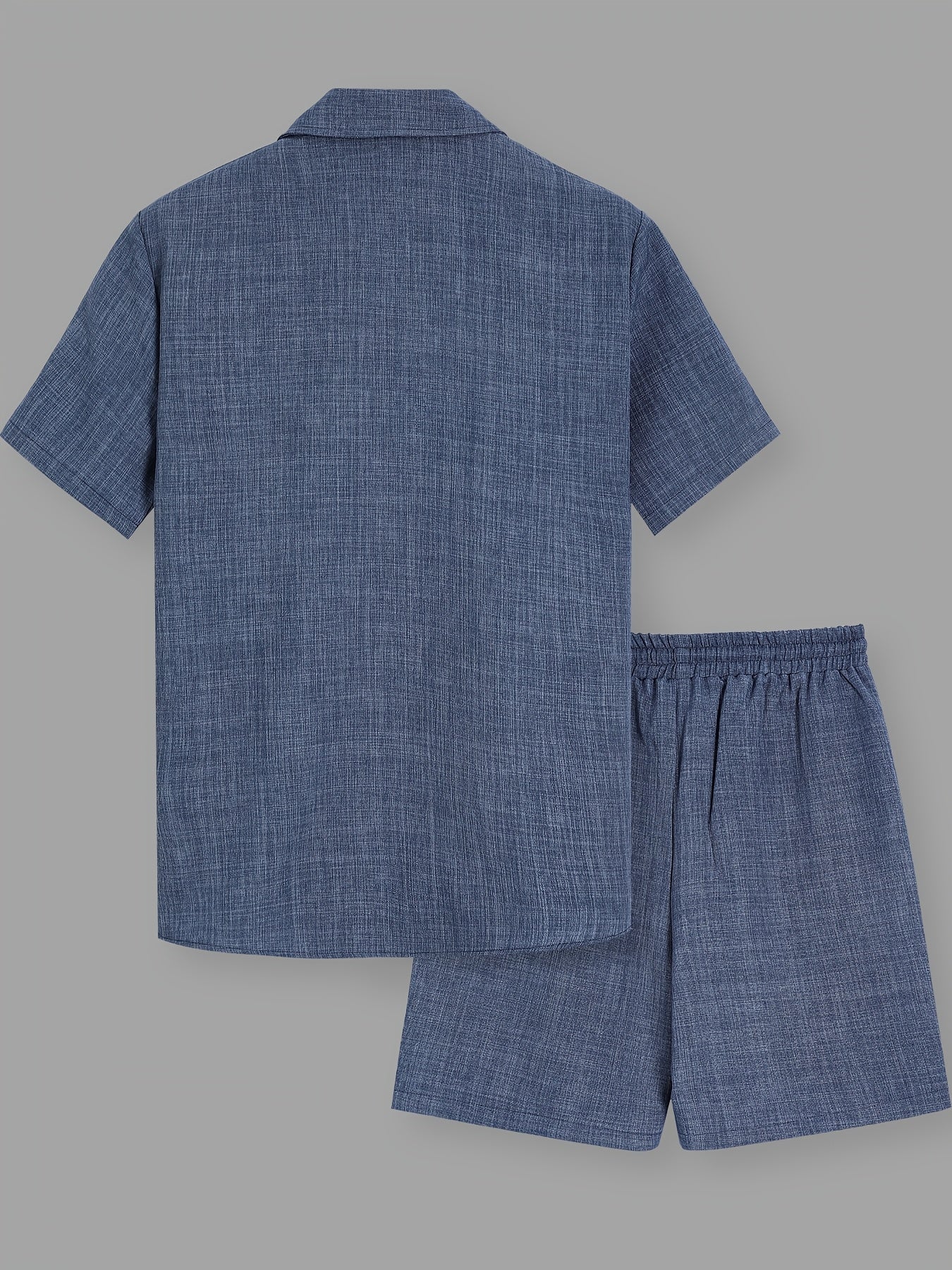Herren Freizeit Zweiteiler Set – Kurzarm Hemd und Shorts für Sommer, Lässiger Look