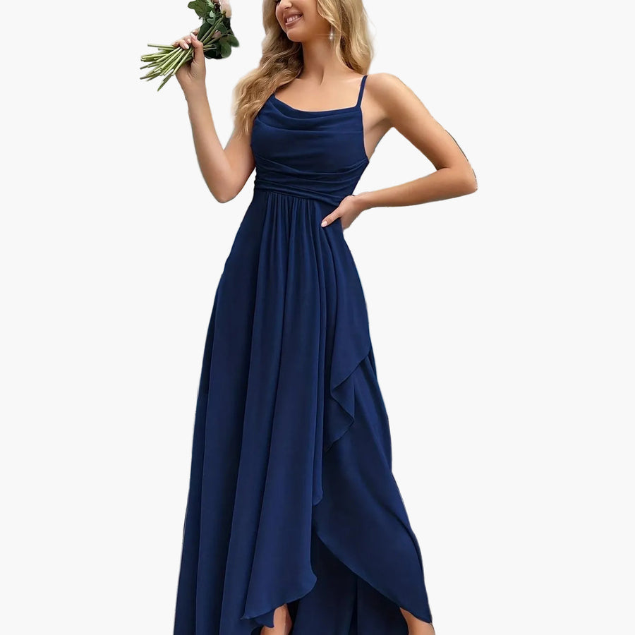 Damen Elegantes Abendkleid – Fließendes Fit & Flare Maxikleid für besondere Anlässe