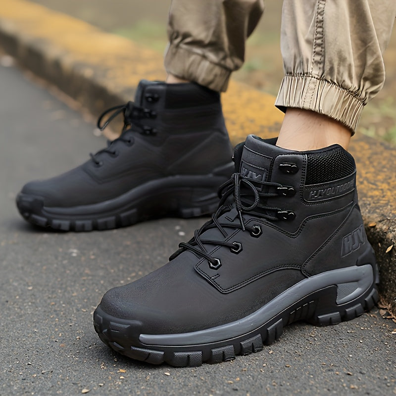 Herren Outdoor Stiefel mit Schnürung, Robuste Sohle, Hoher Schaft