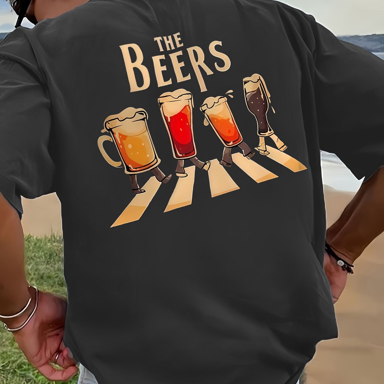 Herren T-Shirt mit witzigem "The Beers" Print – Musik- & Bierliebhaber Motiv, Freizeit & Party
