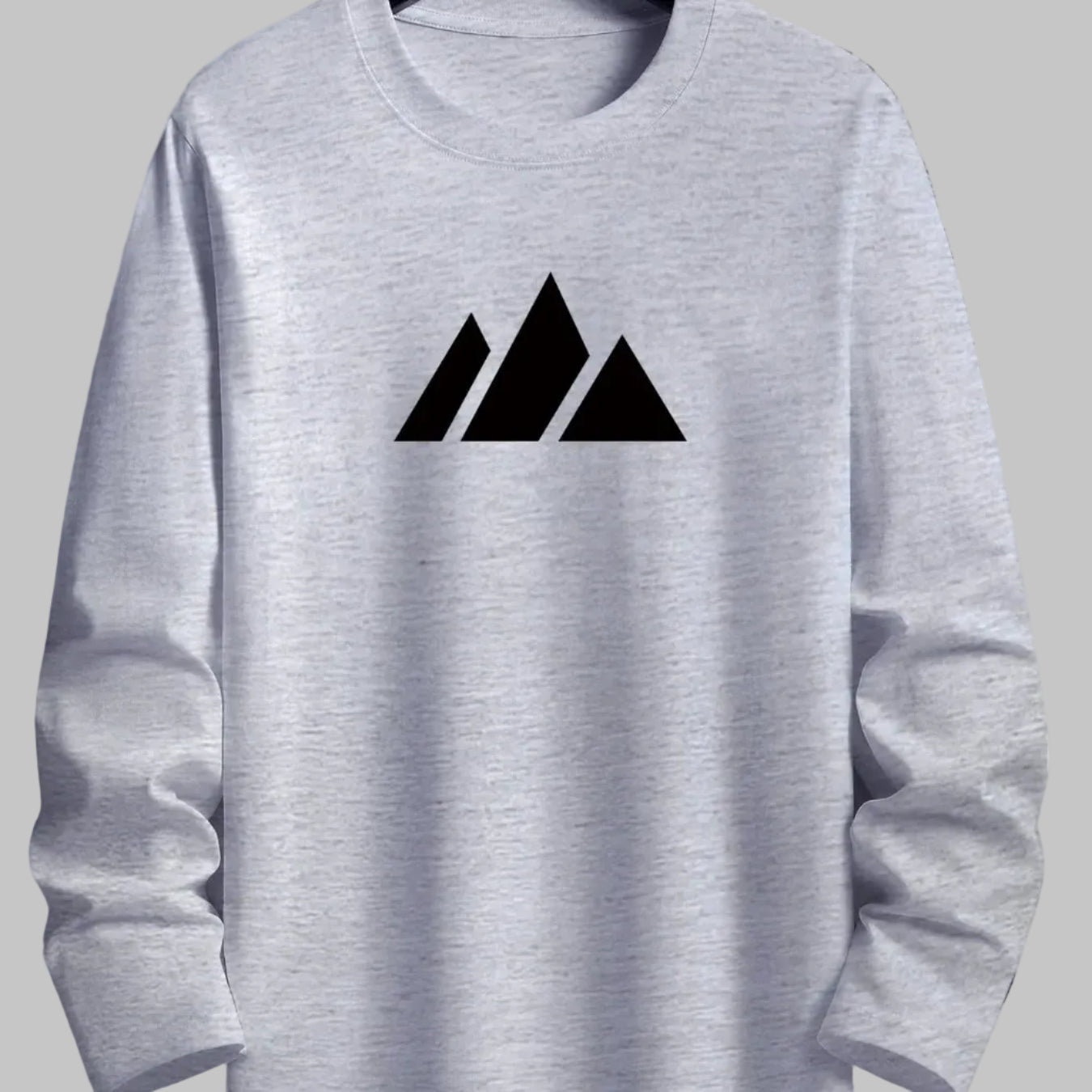 Langarmshirt mit Rundhalsausschnitt und Berg-Motiv