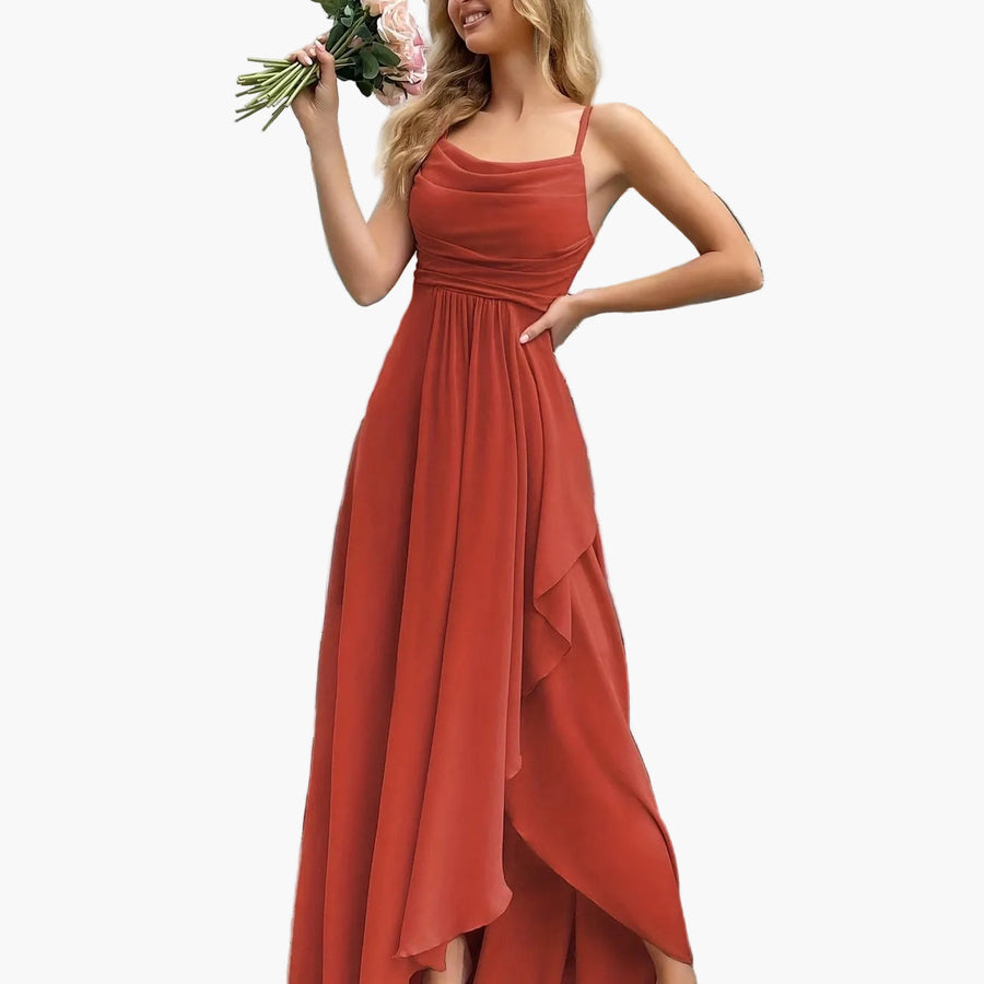 Damen Elegantes Abendkleid – Fließendes Fit & Flare Maxikleid für besondere Anlässe