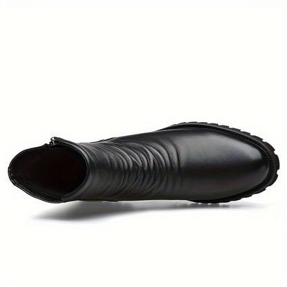 Schwarze Stiefeletten Herren mit Reißverschluss, Knöchelhohe Boots