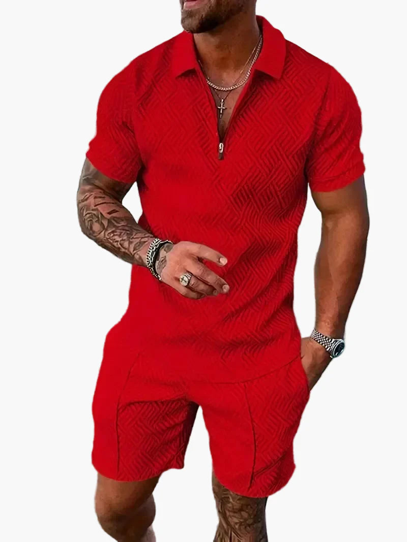 Herren Sommer Polo Set – Modernes Poloshirt & Shorts für Freizeit, Urlaub und Alltag