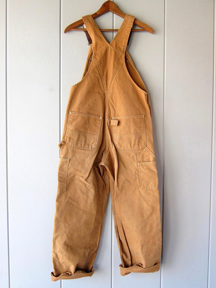 Arbeitslatzhose Unisex Canvas-Optik mit verstellbaren Trägern