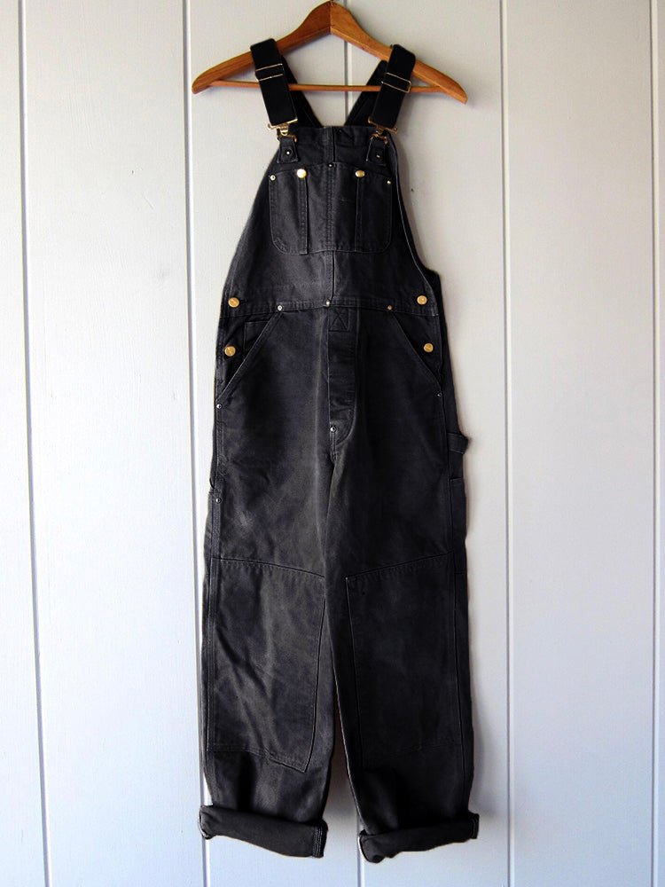 Arbeitslatzhose Unisex Canvas-Optik mit verstellbaren Trägern