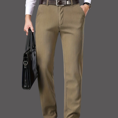 Herren Cordhose Regular Fit Business Hosen für Herbst Winter