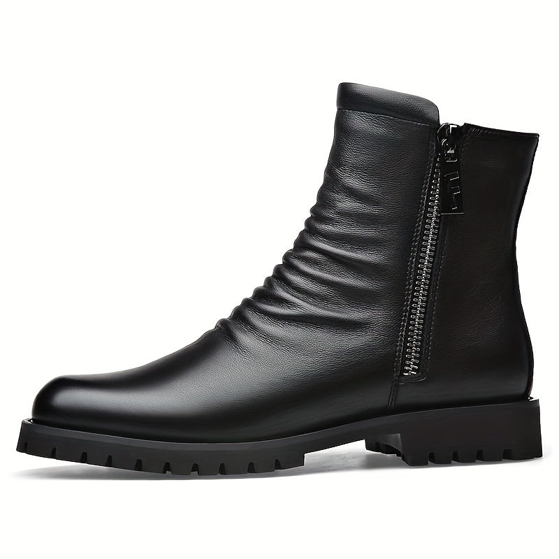 Schwarze Stiefeletten Herren mit Reißverschluss, Knöchelhohe Boots
