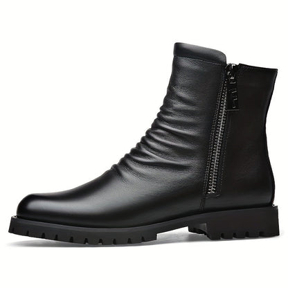 Schwarze Stiefeletten Herren mit Reißverschluss, Knöchelhohe Boots
