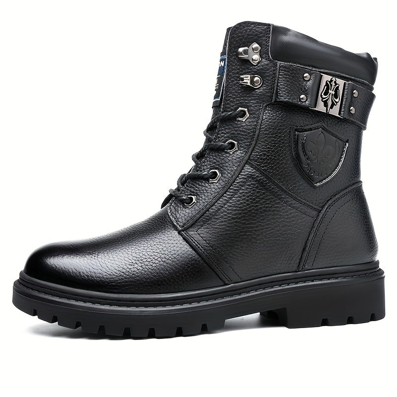 Herren Stiefeletten Schnürstiefel mit Profilsohle, gefüttert, schwarz oder braun