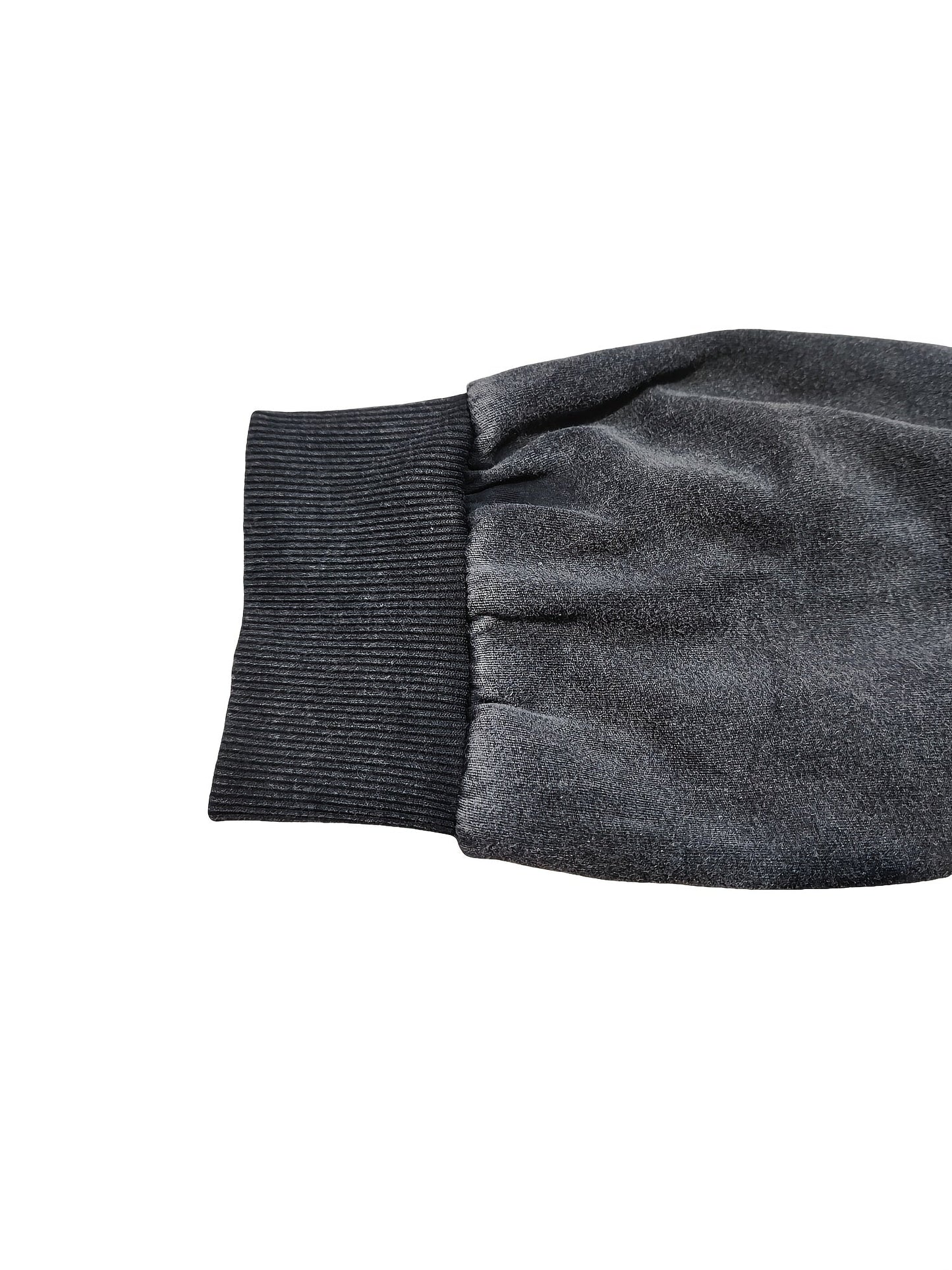 Unisex Kapuzenjacke mit Reißverschluss, Washed Schwarz