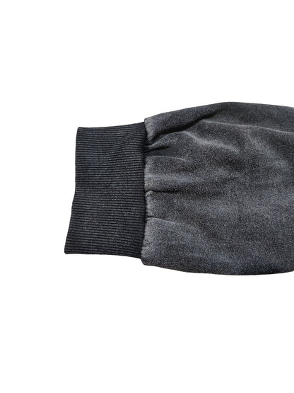Unisex Kapuzenjacke mit Reißverschluss, Washed Schwarz