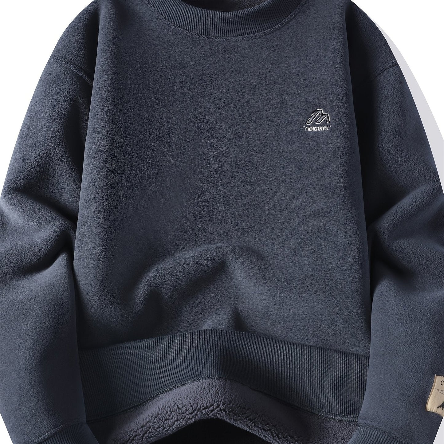 Unisex Winter Sweatshirt gefüttert Rundhalsausschnitt Pullover